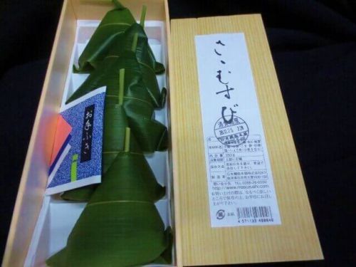 【日光駅弁】箱がお洒落!日光鱒鮨本舗「ささむすび」笹の巻き寿し3種類入ってるぞ